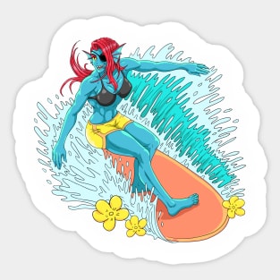 Summer Undyne from Undertale T-Shirt Sticker